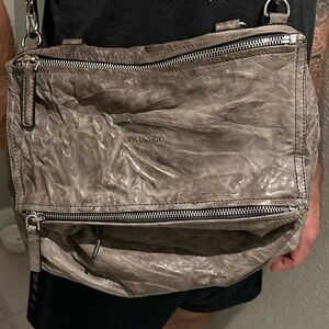 Authentic Givenchy Tumbled Sheepskin Pandora Medium Olive